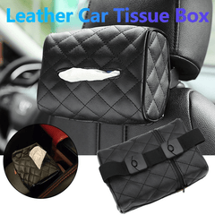 Universal Leather Car Tissue Storage Box Holder Case