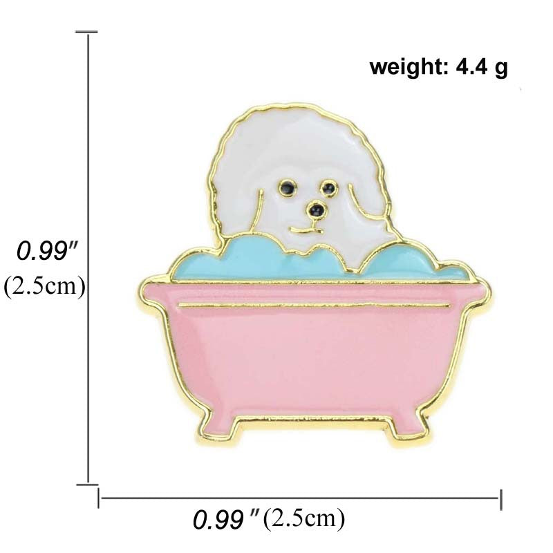 Cartoon Puppy Alloy Pin Animal Badge Clothing Accessories