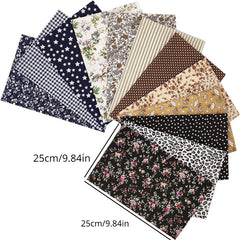 12 Pcs 9.84in Sewing Patterns Precut Fabrics for Quilting Squares DIY Crafting