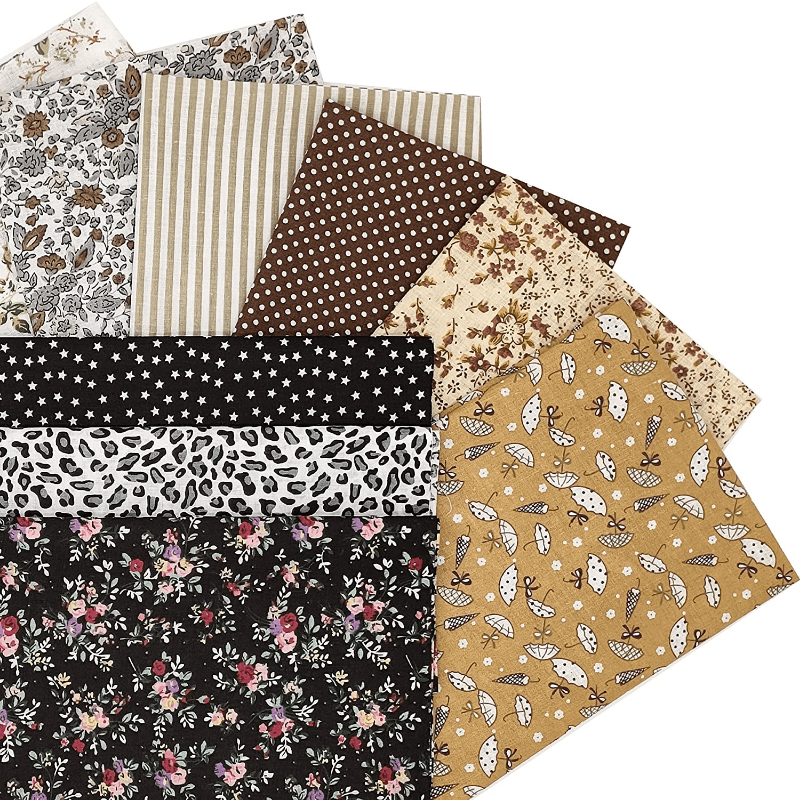 12 Pcs 9.84in Sewing Patterns Precut Fabrics for Quilting Squares DIY Crafting