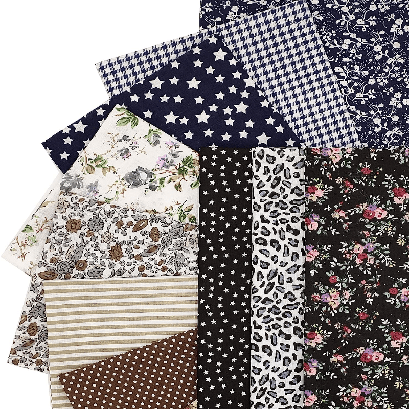 12 Pcs 9.84in Sewing Patterns Precut Fabrics for Quilting Squares DIY Crafting