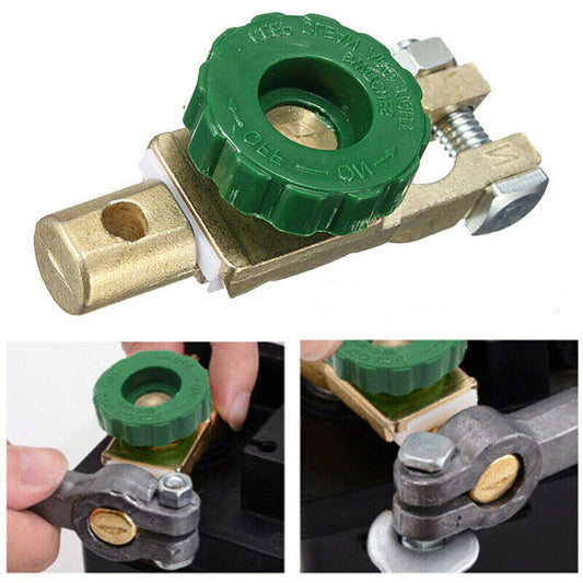 Car Truck Boat Vehicle Power Shutoff Disconnect Switch Green Knob Isolator