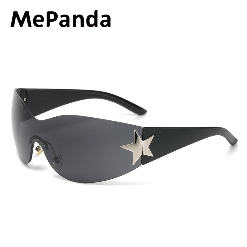 Men's Polarized Rimless Sunglasses for Outdoor Sports Running Cycling