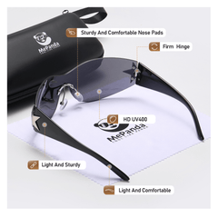 Men's Polarized Rimless Sunglasses for Outdoor Sports Running Cycling