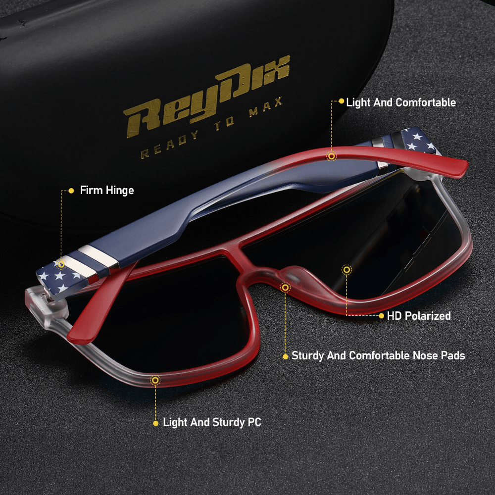 ReyDix Polarized Sports Sunglasses Unisex Fishing Mountaineering Driving