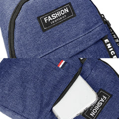 Men's Multifunctional Nylon Crossbody Bag with Earphone Hole