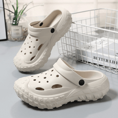 Women's Flatform Clogs Slip On Round Toe Beach Shoes