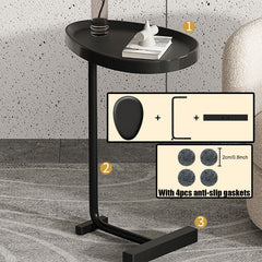 Golden Small Coffee Table Corner Table Bedside Table for Living Room Bedroom