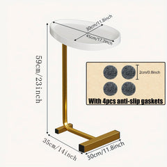 Golden Small Coffee Table Corner Table Bedside Table for Living Room Bedroom