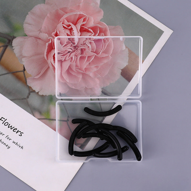 Eyelash Curler Refill Pad Silicone Rubber Replacement with Storage Box