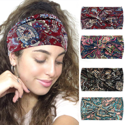 Vintage Paisley Sports Headbands Sweat Absorption Fitness Running Yoga