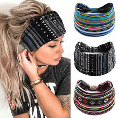 Bohemian Stretchy Turban Yoga Sweatband Hair Band