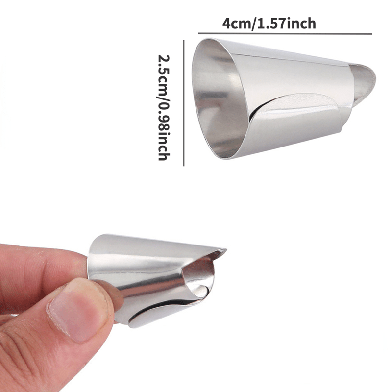 5pcs Finger Guard Stainless Steel Finger Protector Adjustable Nut Peeler
