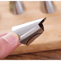 5pcs Finger Guard Stainless Steel Finger Protector Adjustable Nut Peeler