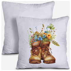 Vintage Sunflower Cowboy Boots Heat Transfer Iron on Patches For Men