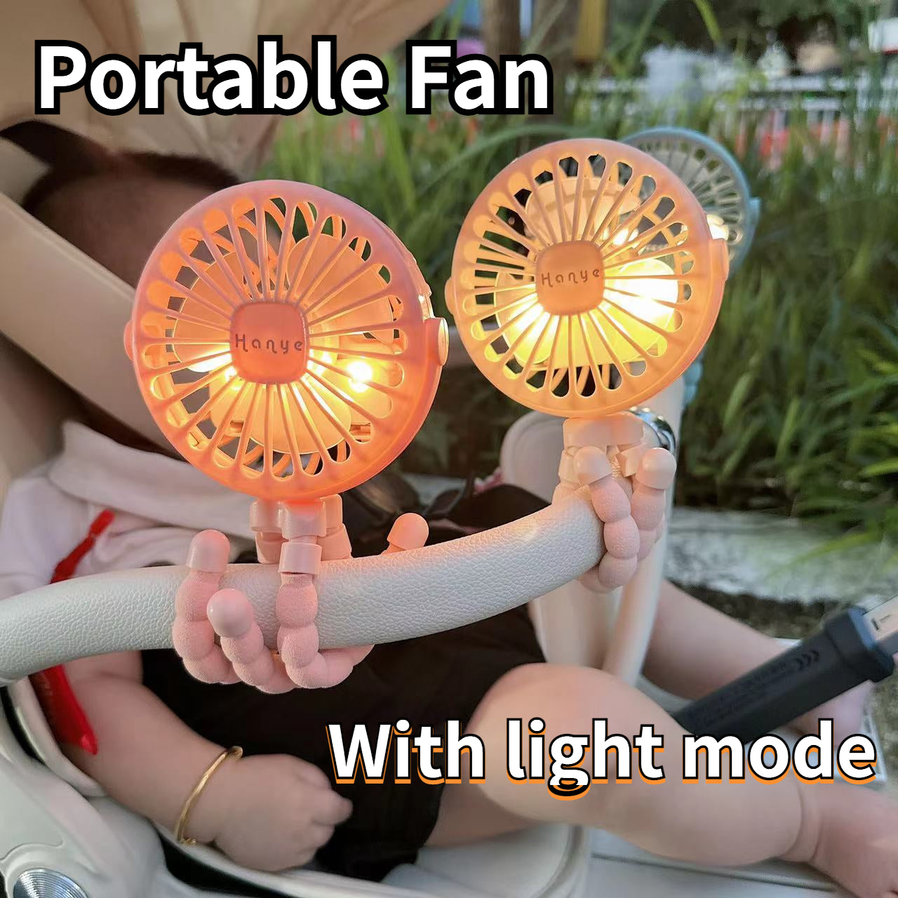 Colorful Hand Held Rechargeable USB Mini Fan