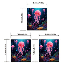 Pink Jellyfish Heat Transfer Printing Stickers for Men