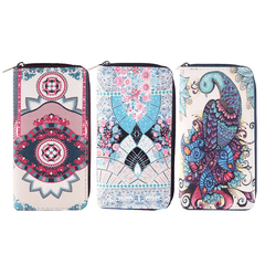Vintage Peacock Ethnic Style Clutch Long Wallet
