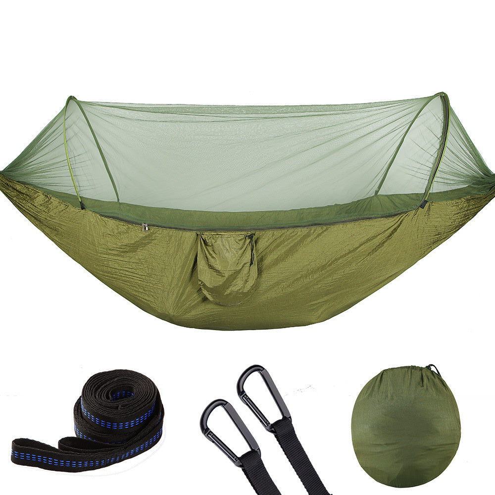 Portable Camping Hammock with Mosquito Net - Outdoor Parachute Swing