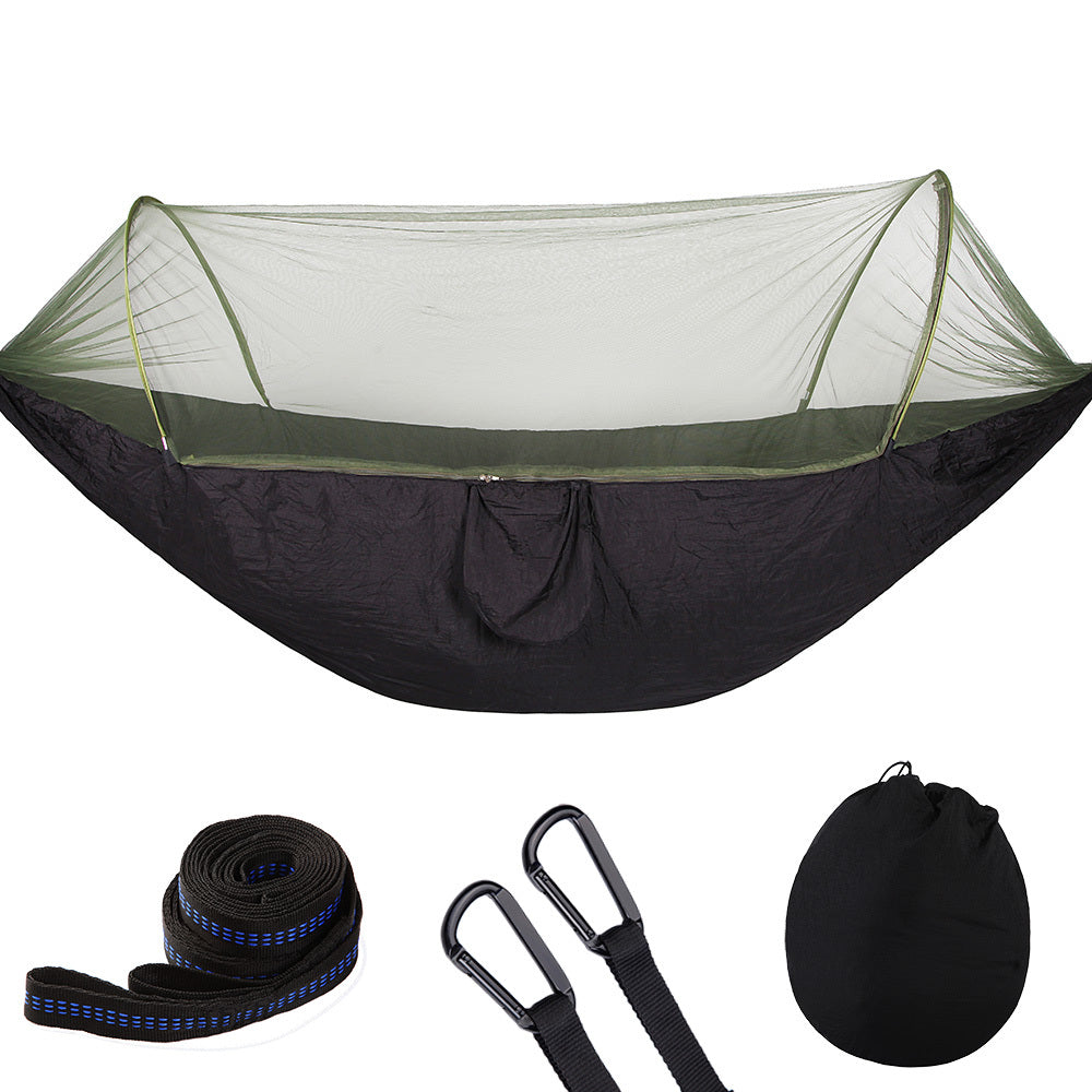 Portable Camping Hammock with Mosquito Net - Outdoor Parachute Swing