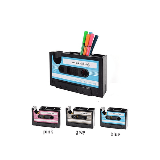 Retro Cassette Desktop Storage Pen Holder Tape Holder Office Stationery