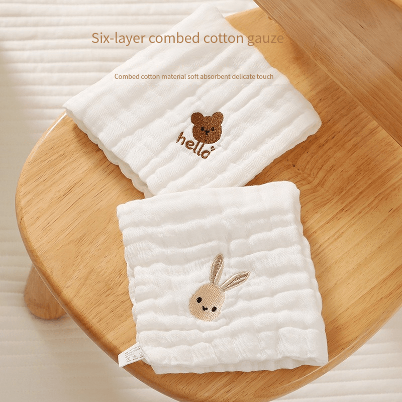Summer Baby Drooling Towel, High Value, Thin, 6-Layer Gauze
