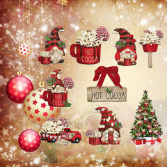 Wooden Santa Claus Hanging Decorations for Christmas Parties
