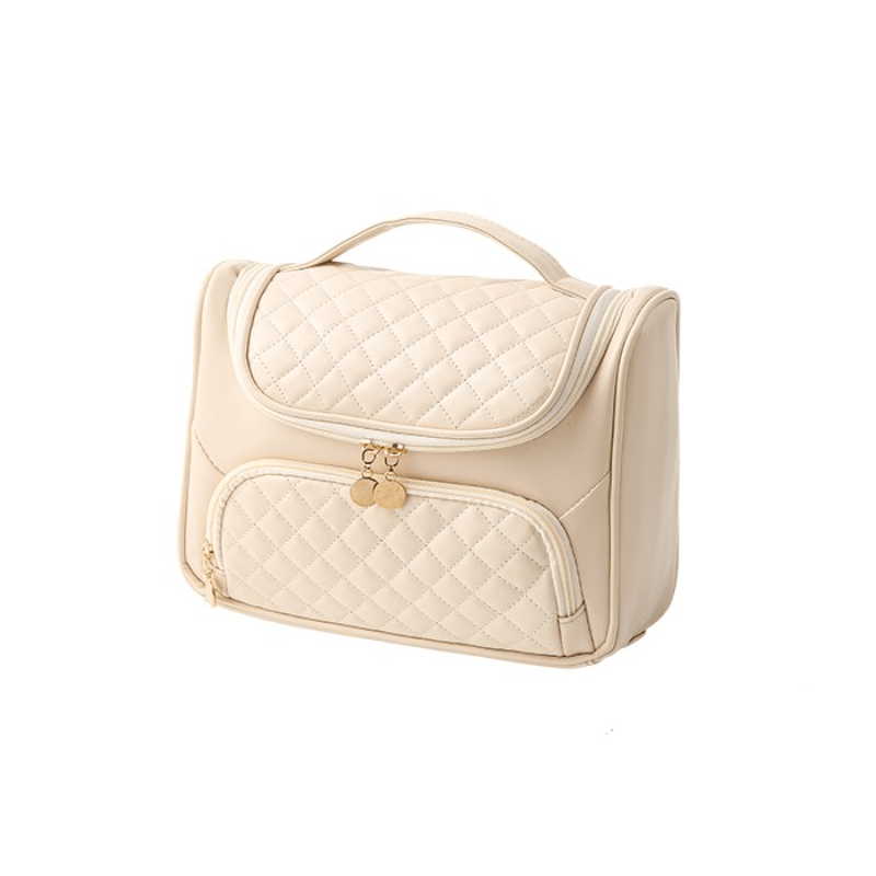 Argyle Pattern Makeup Bag Zipper Cosmetic Handbag Toiletry Wash Bag