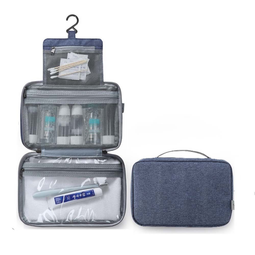 Portable Hanging Cosmetic Bag Zipper Makeup Storage Handbag