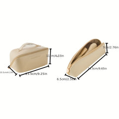 2pcs PU Cosmetic Bag Waterproof Makeup Storage Large Capacity Portable