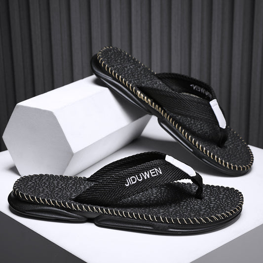 Women's Woven Pattern Flip Flops - Non slip Sandals