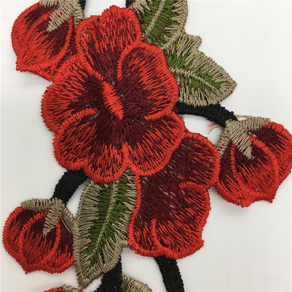 1pc Floral Lace Neckline Collar Trim Applique Embroidery