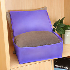 Purple Zippered Clothes Storage Bag Foldable Large Basket