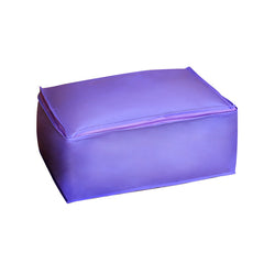Purple Zippered Clothes Storage Bag Foldable Large Basket