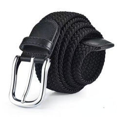 Men's Canvas Pin Buckle Elastic Casual Pants Belt