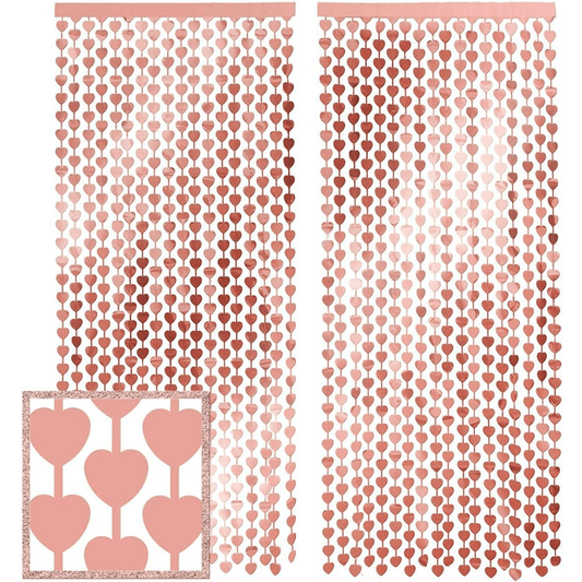 Heart Star Foil Curtain Bachelorette Wedding Decor