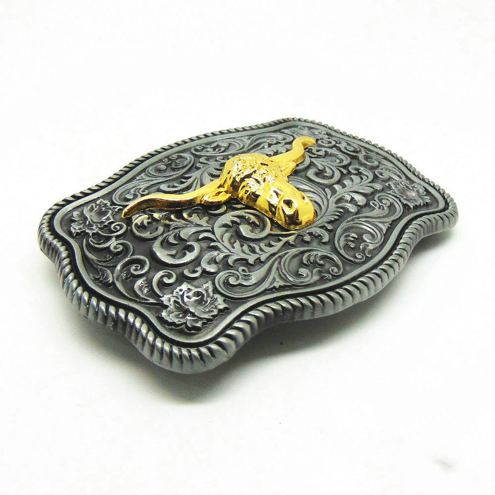 Bull Head Belt Buckle For Men Western Cowboy Punk Hip Hop Belt Buckle