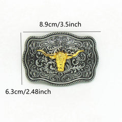 Bull Head Belt Buckle For Men Western Cowboy Punk Hip Hop Belt Buckle
