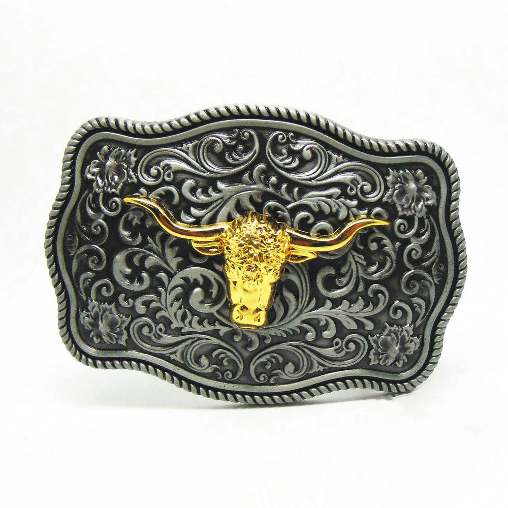 Bull Head Belt Buckle For Men Western Cowboy Punk Hip Hop Belt Buckle