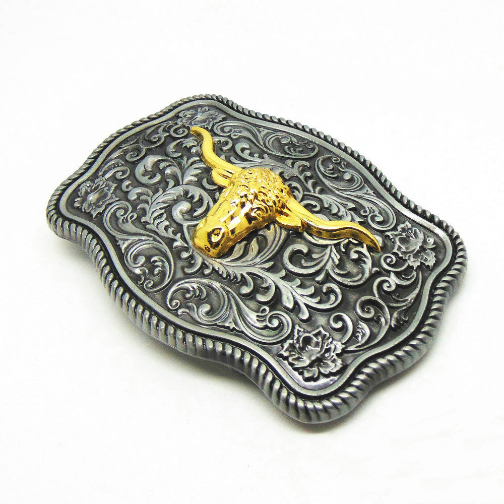Bull Head Belt Buckle For Men Western Cowboy Punk Hip Hop Belt Buckle