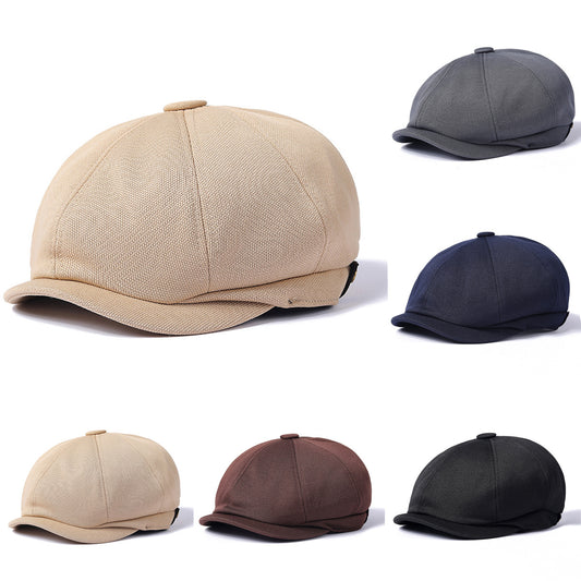 Adjustable Ear Protection Newsboy Cap Octagonal Cap For Women Men