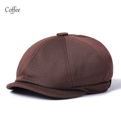 Adjustable Ear Protection Newsboy Cap Octagonal Cap For Women Men