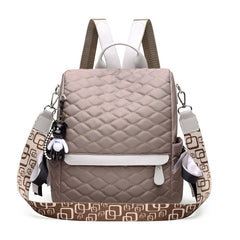 Quilted Anti Theft Large Capacity Preppy Backpack