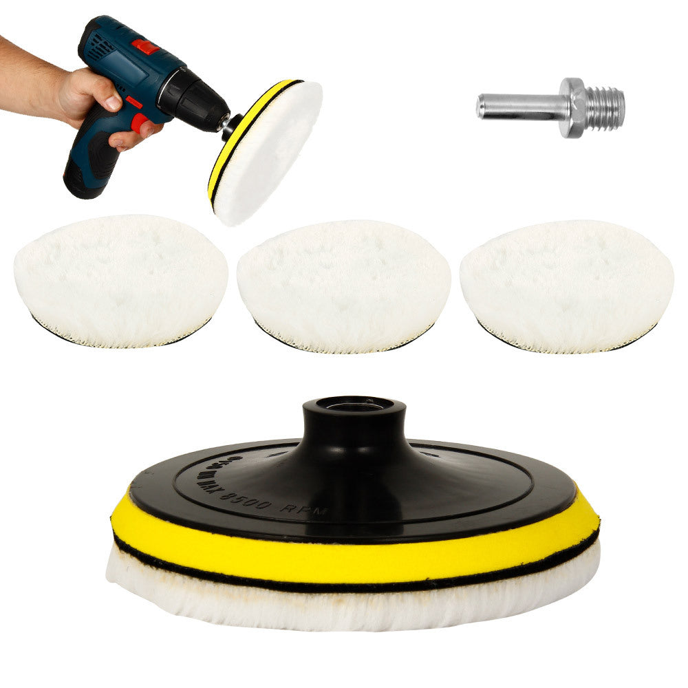5pcs Car Polishing Pads Set 15 24 Cm Wool Buffing Pads Kit