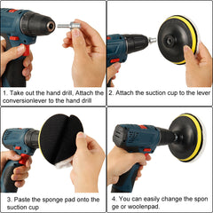 5pcs Car Polishing Pads Set 15 24 Cm Wool Buffing Pads Kit