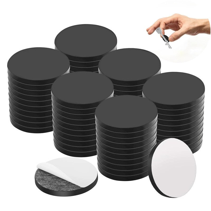 50pcs Adhesive Magnetic Discs Round with Adhesive Backing