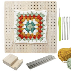 Wooden Crochet Blocking Board Kit with Pins & Tools