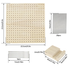 Wooden Crochet Blocking Board Kit with Pins & Tools