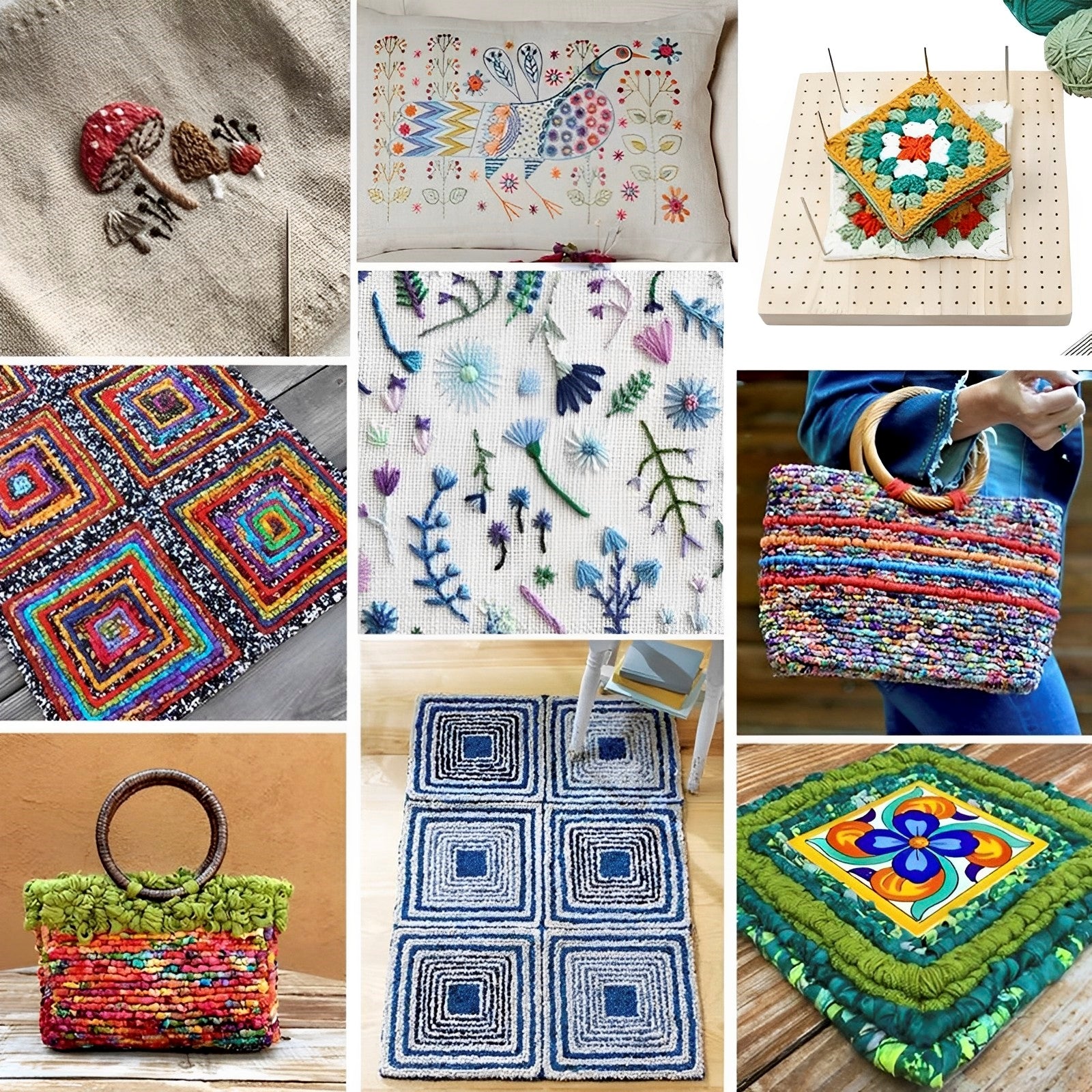 Wooden Crochet Blocking Board Kit with Pins & Tools