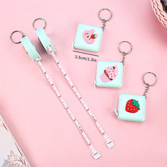 Random Cartoon Mini Tape Measure, Portable Soft Ruler for Bust Waist Measurement